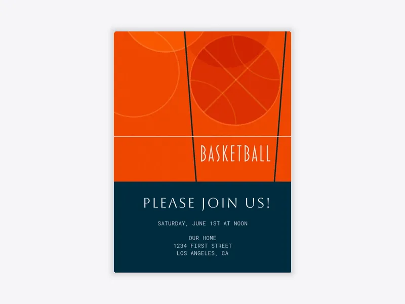 Basketball Rings - college_basketball - Invitation