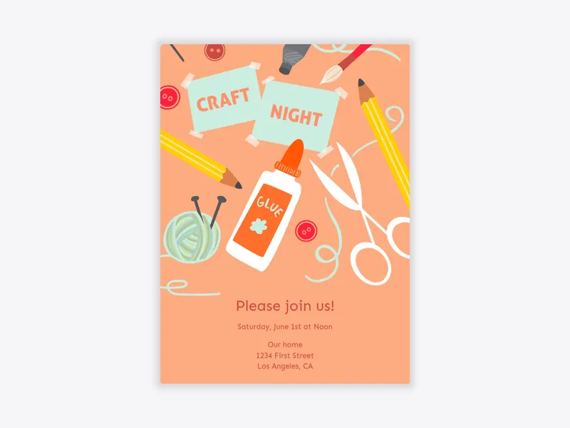 Craft Night - featured - Invitation