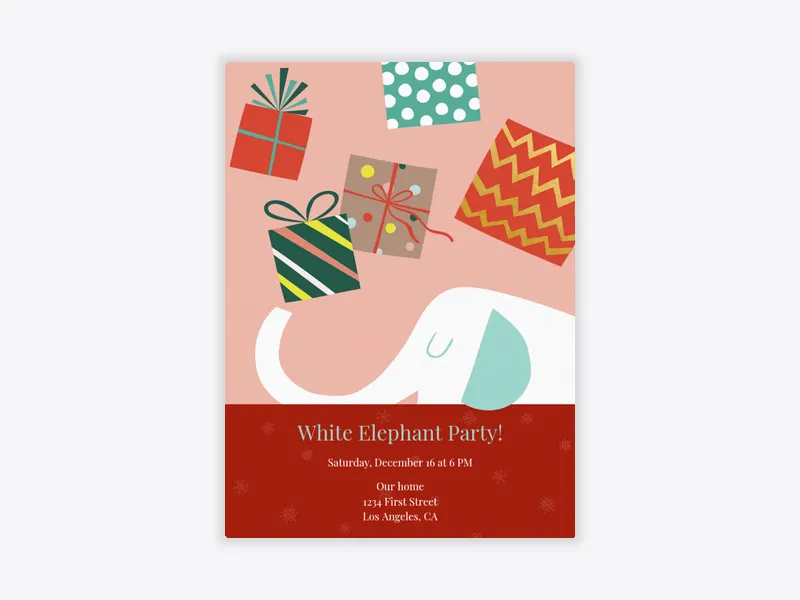 Giving Elephant - gift_exchange - Invitation