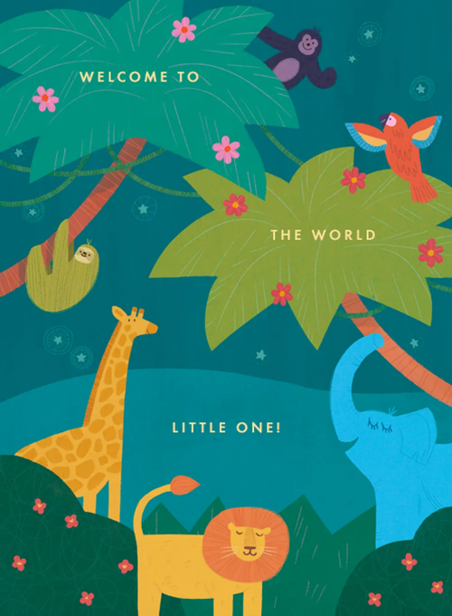 Go Wild for the Little One - birth_announcements - Card
