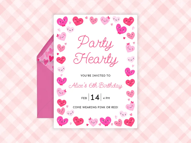 Hearty Party Time - valentines_day - Invitation