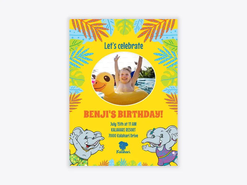 Kalahari Resorts: Elephant Pals (Photo) - kalahari_resorts - Invitation