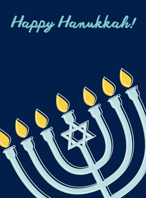 Lit Hanukkah - hanukkah_cards - Card