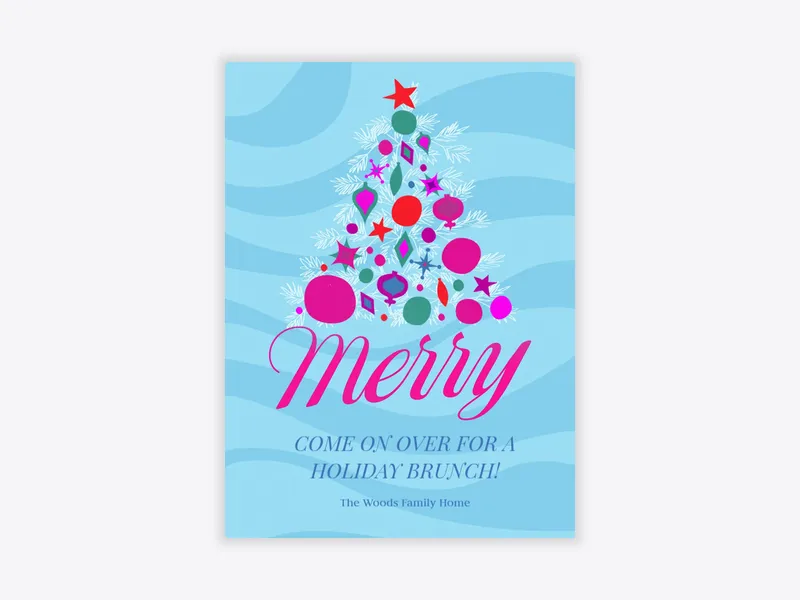 Merry Tree - christmas - Invitation