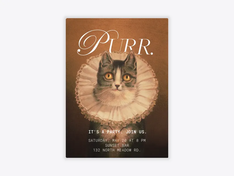 Purr - featured - Invitation