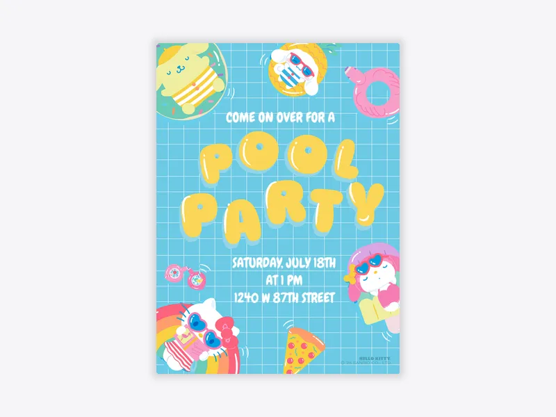Sanrio’s Hello Kitty and Friends: Pool Pals - featured - Invitation