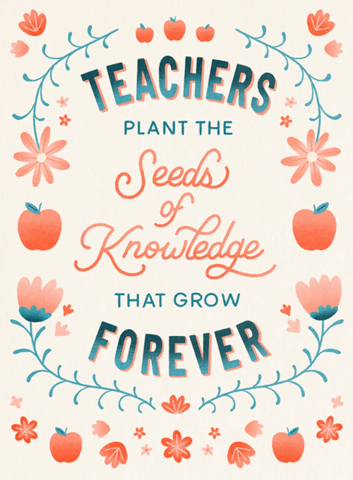 Seeds of Knowledge Teacher Card - teacher_appreciation_cards - Card