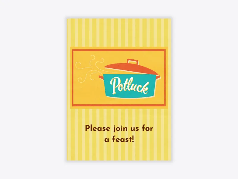 Simple Potluck - potluck - Invitation