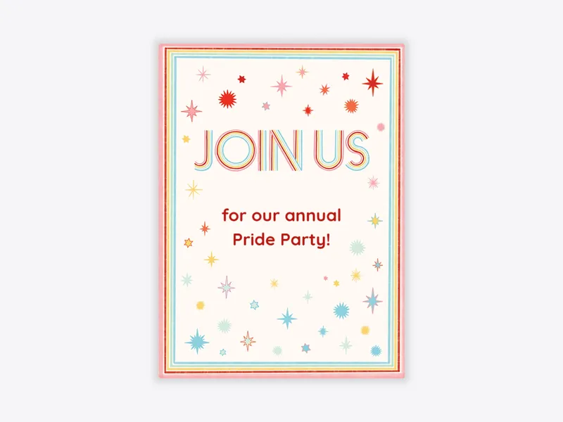 Summer Solstice Stars - pride - Invitation