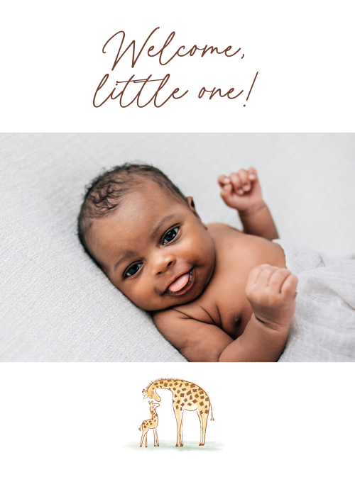 Tiny Giraffes (Photo) - birth_announcements - Card