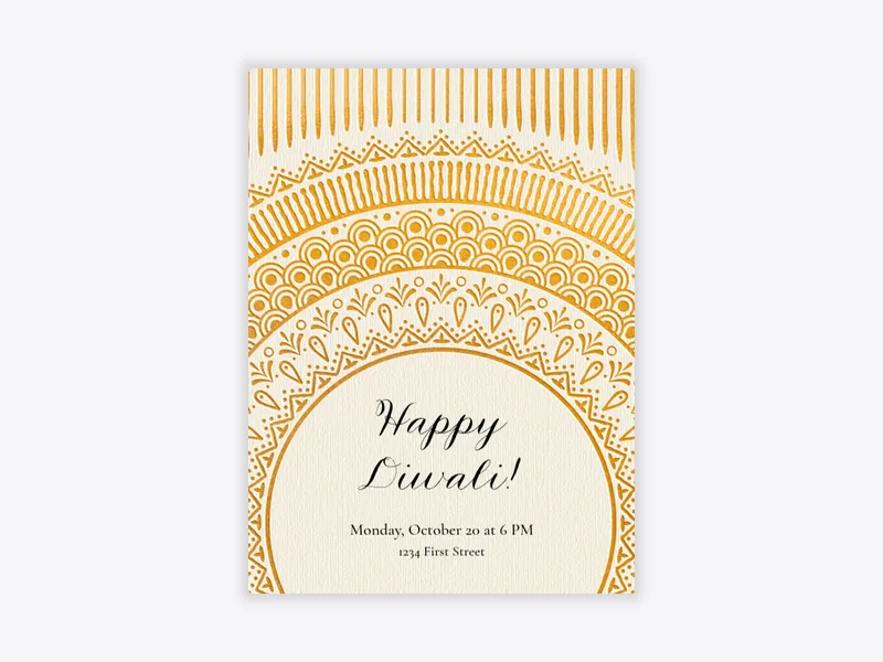 Waves of Joy - diwali - Invitation