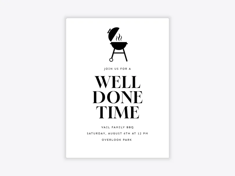 Well Done Party - summer - Invitation