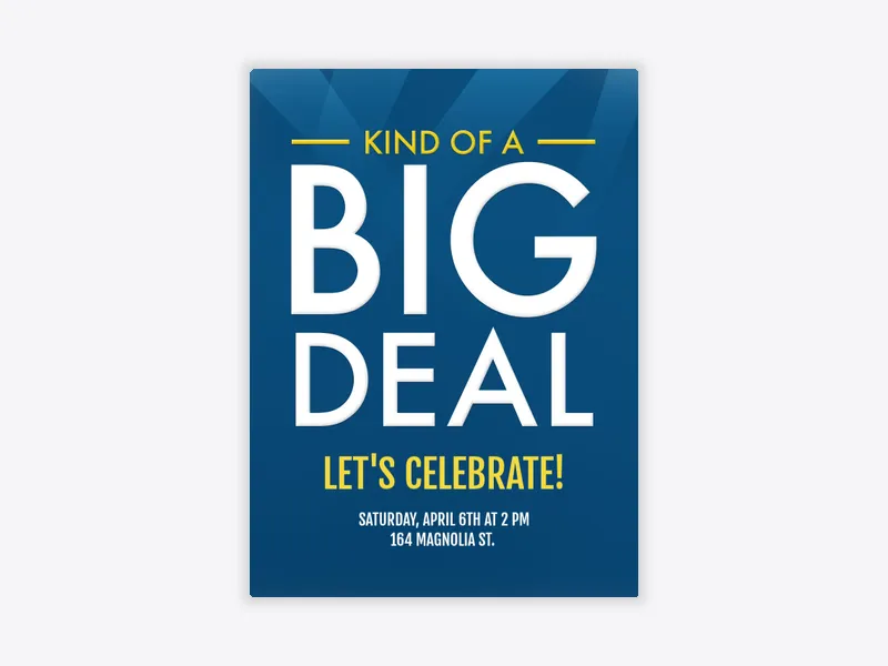 Big Deal - birthday_milestones - Invitation