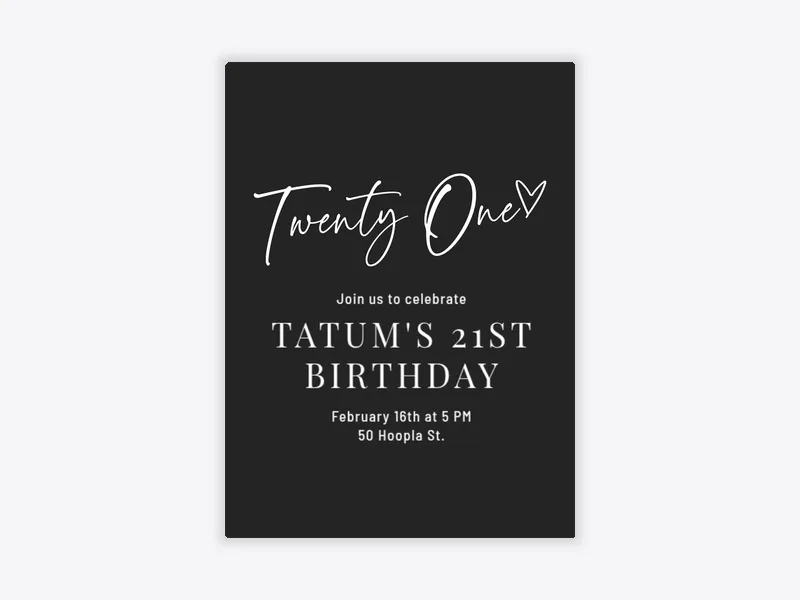 Birthday Love - 21st_birthday - Invitation
