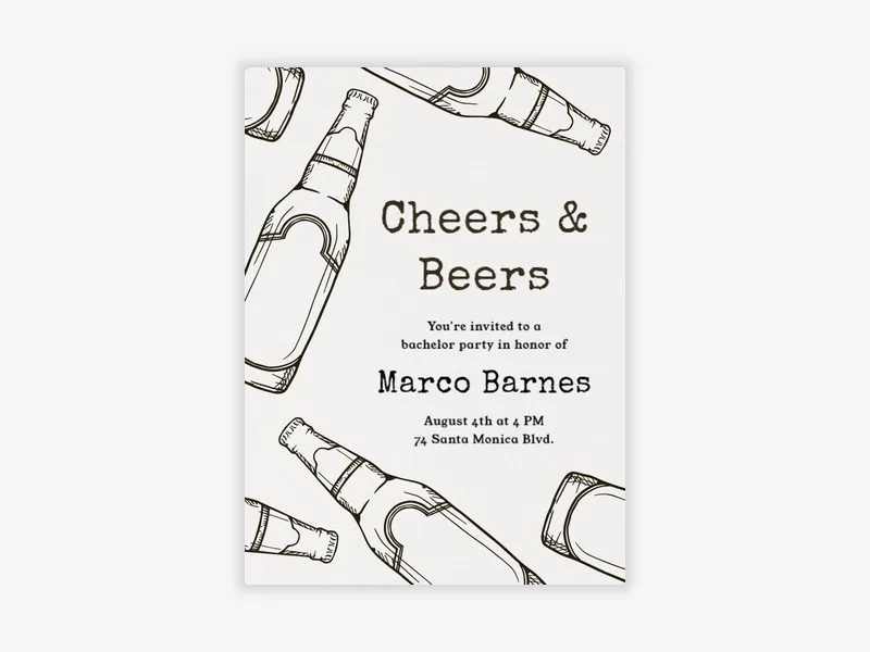 Brew Bash - bachelor - Invitation