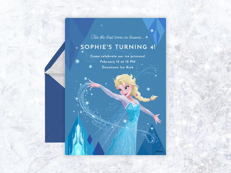 Disney’s Frozen: Magical Elsa 4th Birthday - disney - Invitation