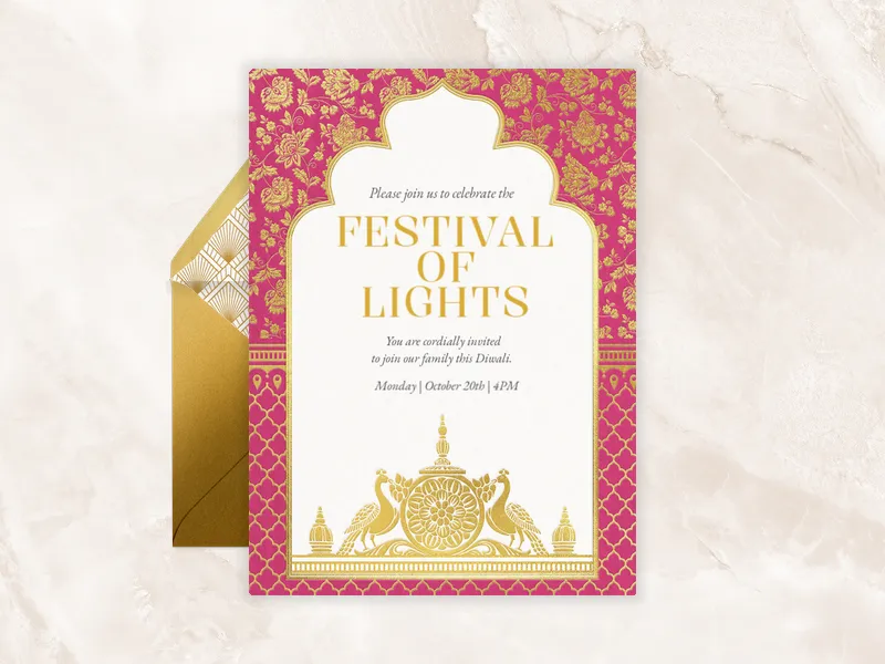 Festival of Lights - holidays - Invitation