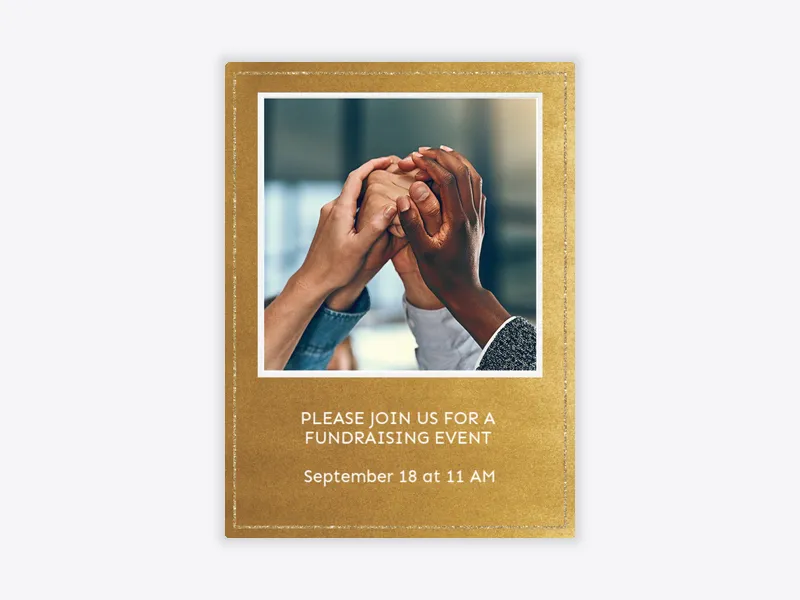 Festive Gold Metallic (Photo) - activities_and_organizations - Invitation