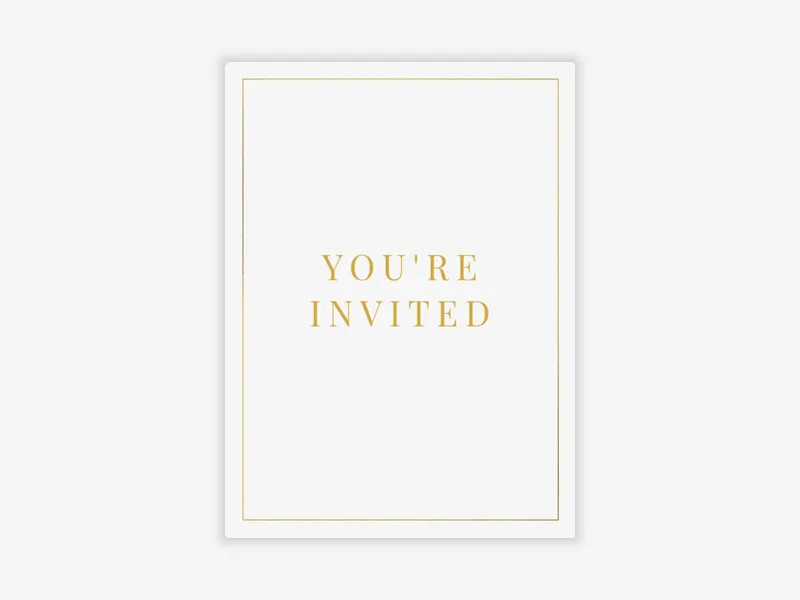 Gold You're Invited - featured - Invitation