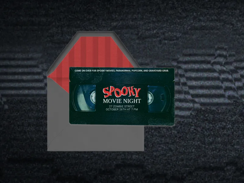 Haunted Cassette - halloween - Invitation