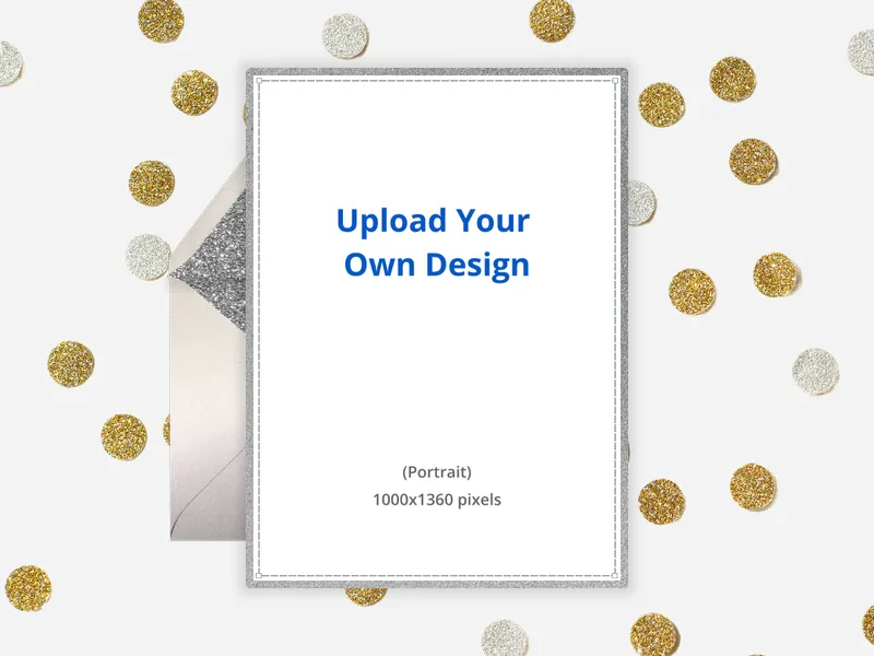 Upload Your Own Design (Silver Confetti) - virtual_events - Invitation