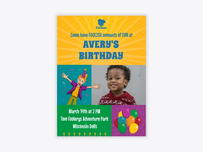 Kalahari Resorts: Foolishly Fun (Photo) - kalahari_resorts - Invitation