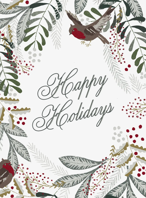 Laura Ashley: Festive Robin - all_holiday_cards - Card