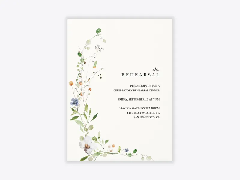 Ikebana Arrangement - wedding_weekend - Invitation