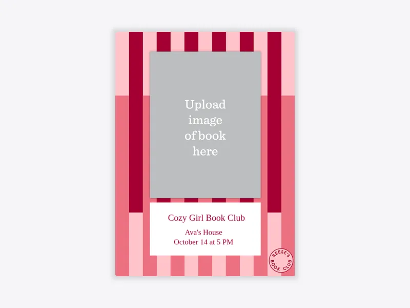 Reese’s Book Club: Red Reading Time (Photo) - book_club - Invitation