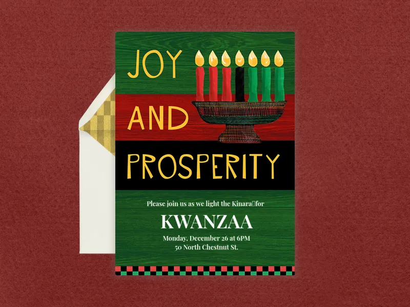 Joy And Prosperity - kwanzaa - Invitation