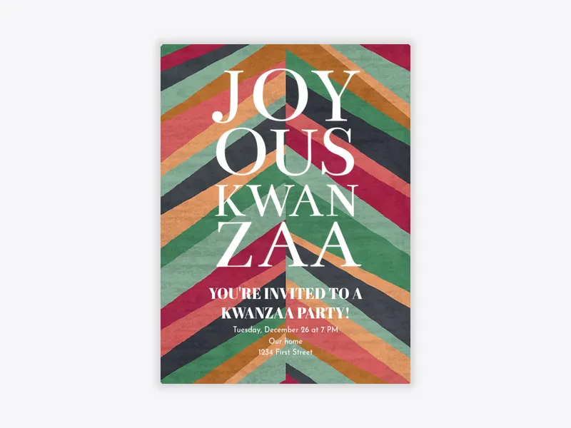 Colorful Pattern - kwanzaa - Invitation