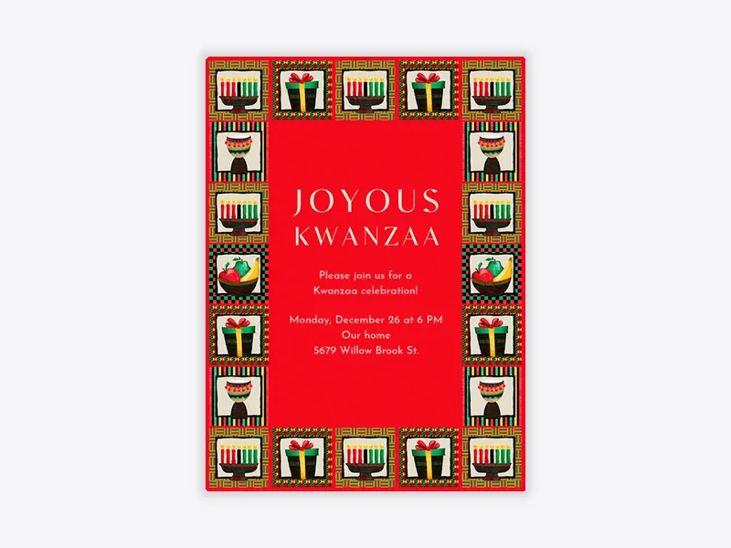 Kwanzaa Blessings - kwanzaa - Invitation