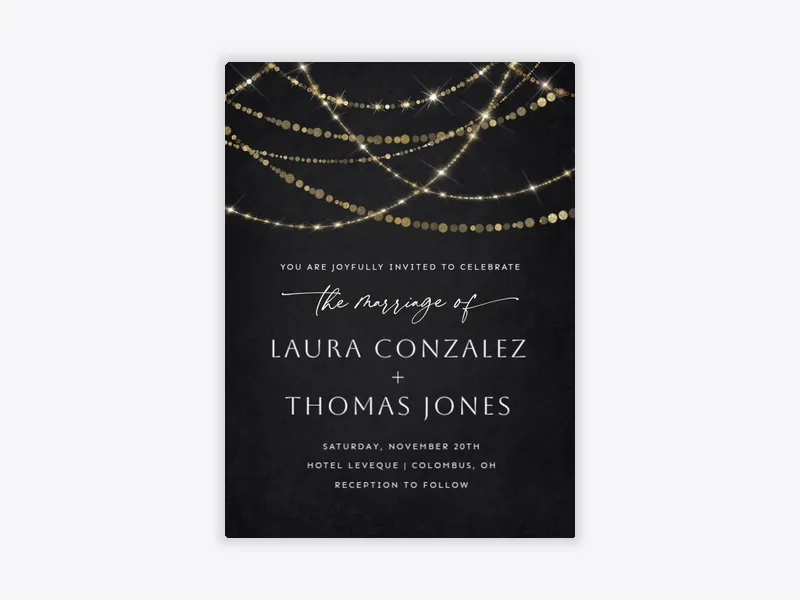 Twinkly Nights - wedding_day - Invitation
