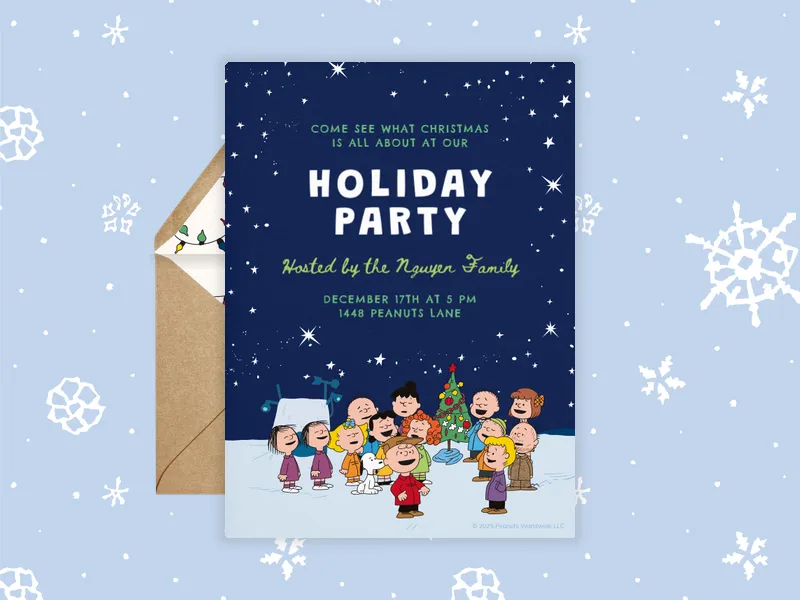 PEANUTS®: Caroling Choir - christmas - Invitation