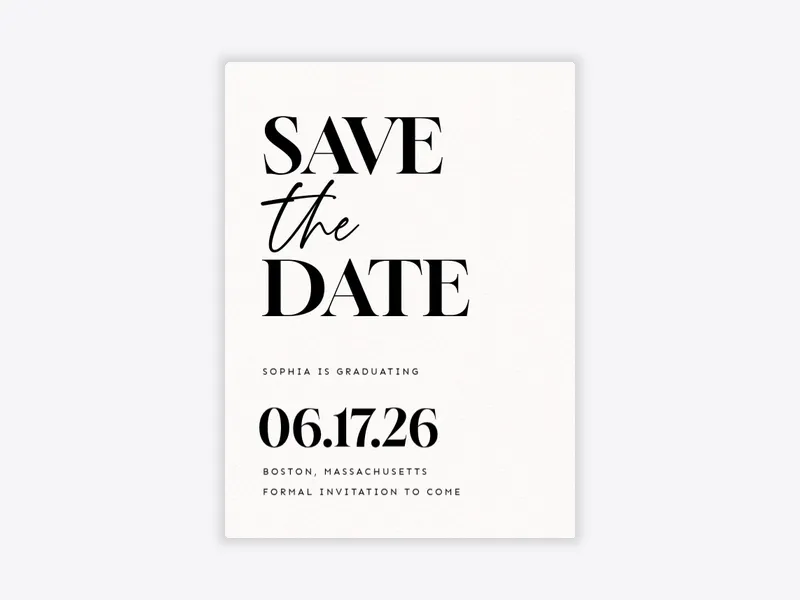 Black Serif - parties_save_the_date - Invitation