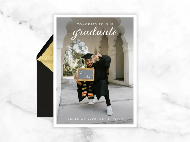 Congrats to Our Graduate (Photo) - design_your_own - Invitation