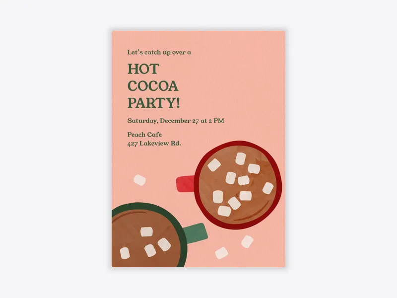Winter Hot Cocoa - virtual_events - Invitation