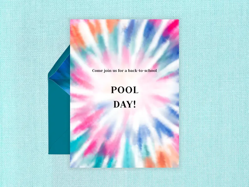 Tie-Dye Party Cool Waves - back_to_school - Invitation