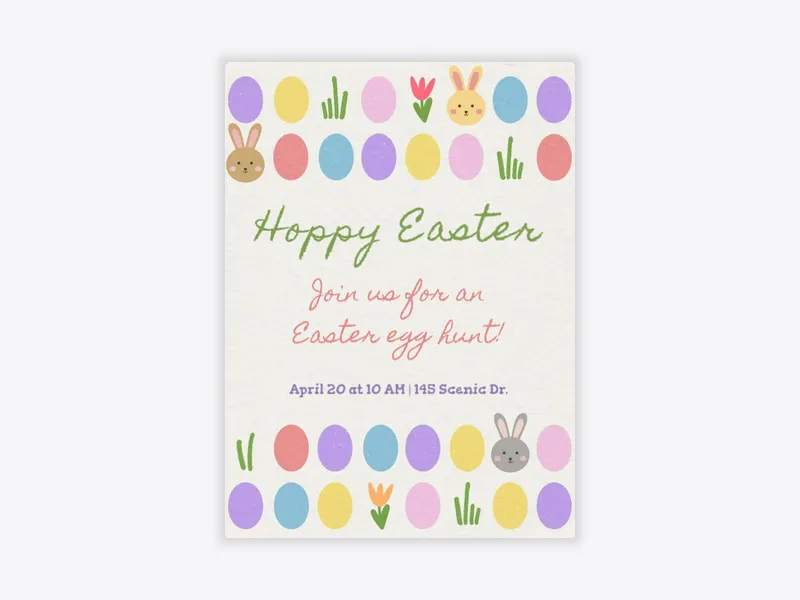 Modern Easter Eggs - easter - Invitation