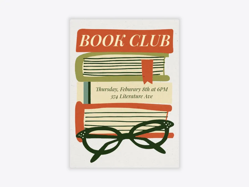 Share A Good Book - featured - Invitation