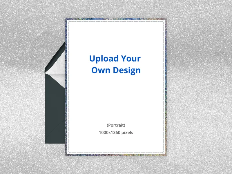 Upload Your Own Design (Silver Sparkle) - wedding_dyo_uyo - Invitation