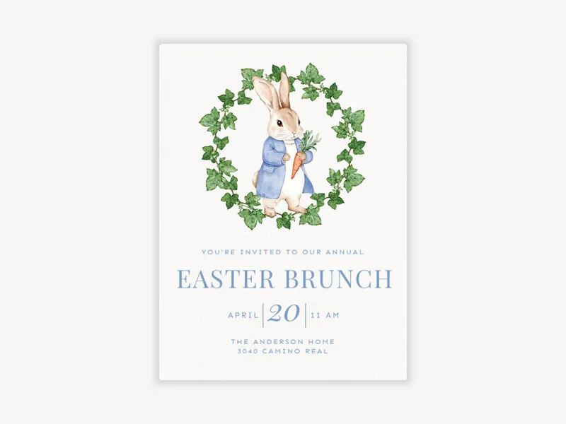 Darling Rabbit - easter - Invitation