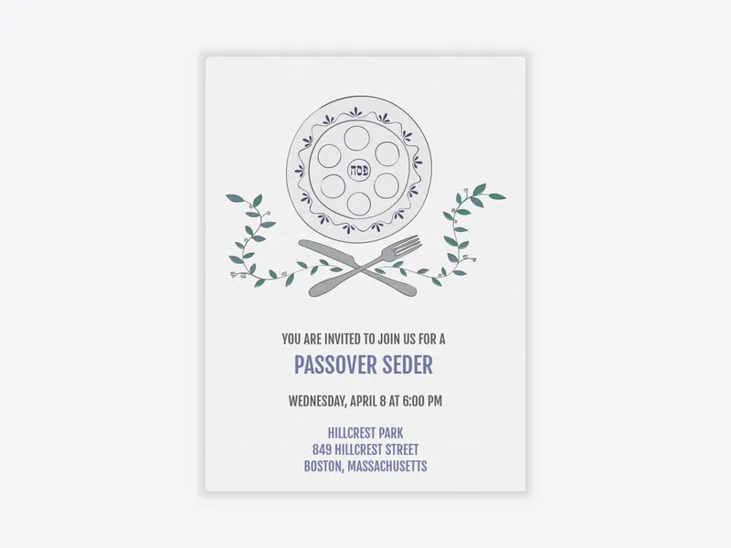 Passover Feastings - passover - Invitation