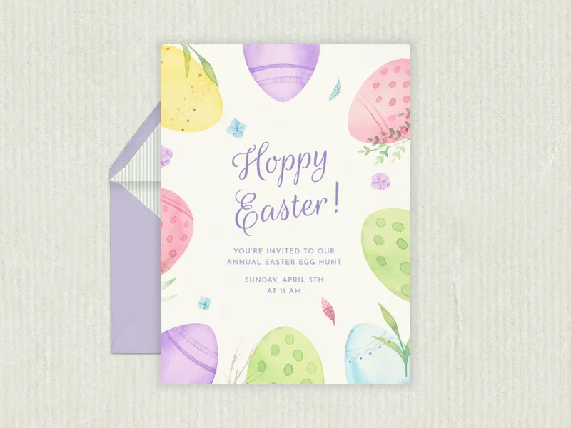 Hoppy Easter - easter - Invitation