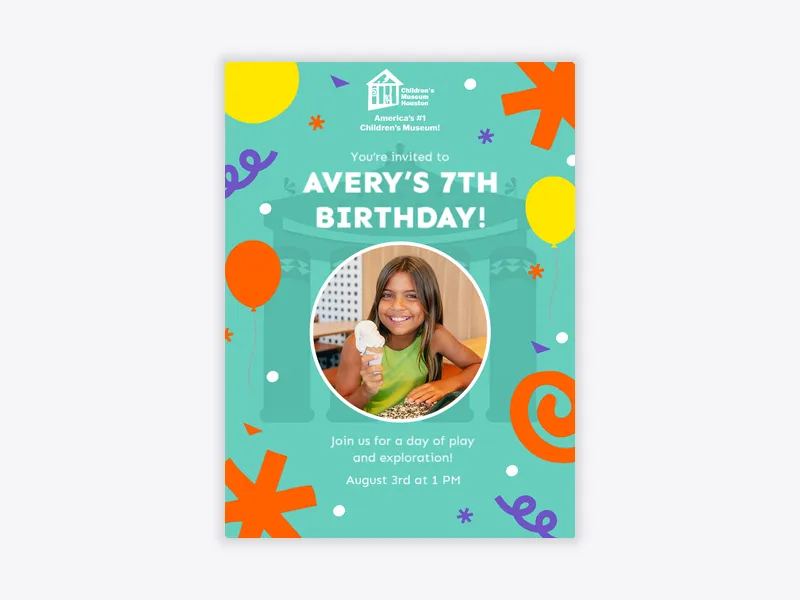Children’s Museum Houston: Green Birthday Bash (Photo) - childrens_museum_houston - Invitation