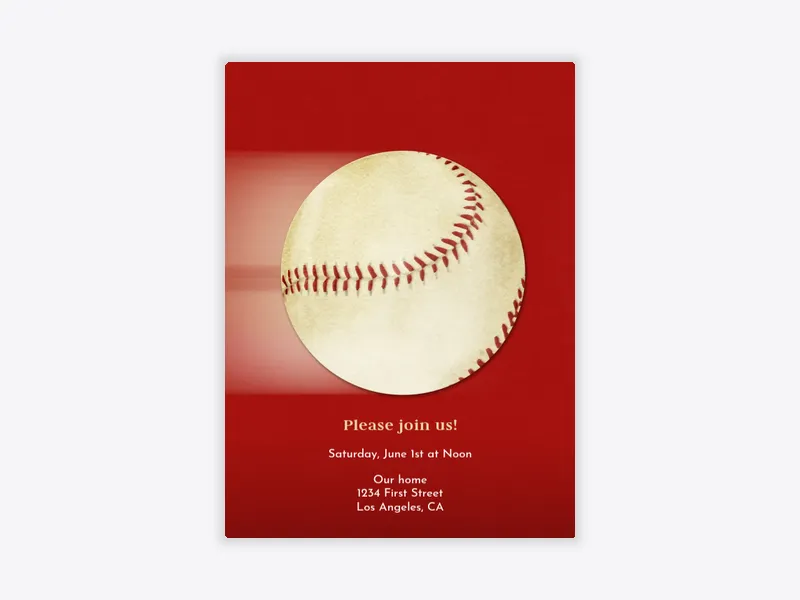 Big Baseball - baseball - Invitation