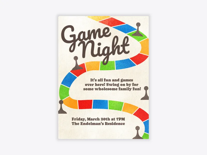 Board Game Night - game_night - Invitation