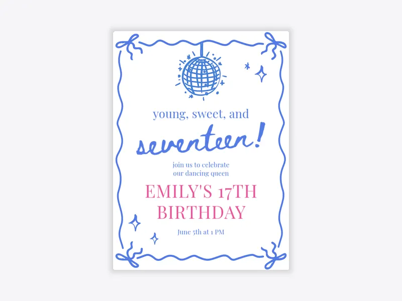 Disco Doodles - featured - Invitation