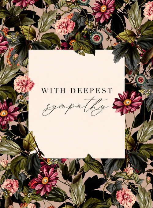 Lush Floral Sympathy - sympathy_cards - Card