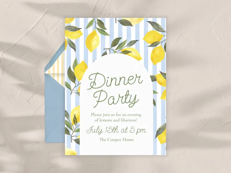 Blue Little Limoncello - dinner_party - Invitation